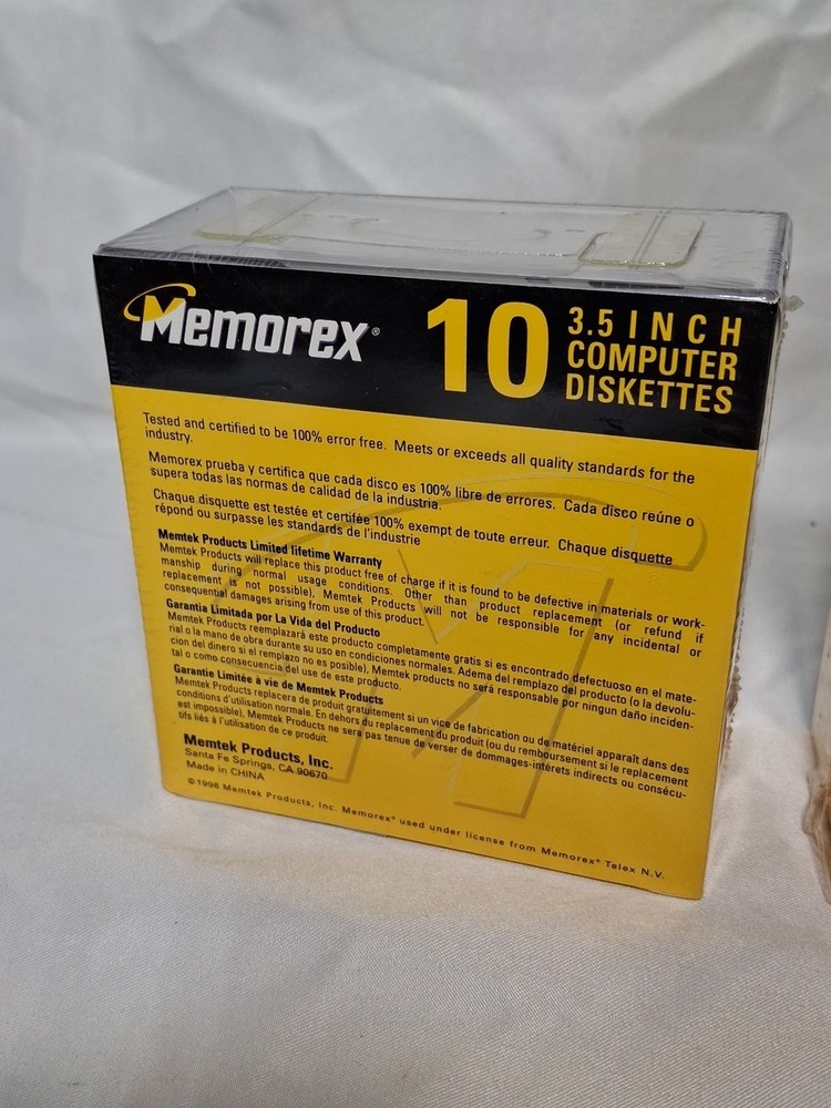 2 packs, Memorex PC Formatted - 3.5" Computer Diskettes High Density - NEW