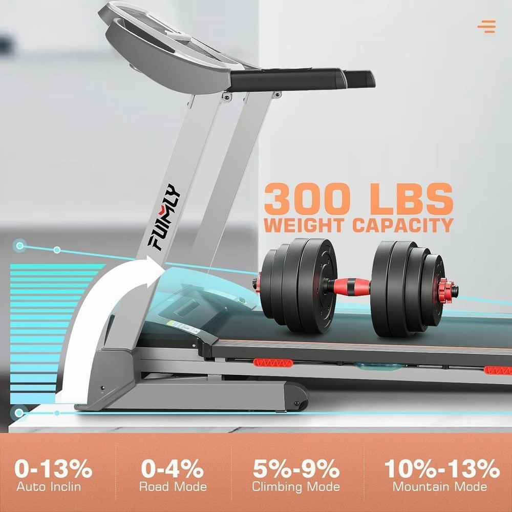 Treadmill 3.25HP for Home Electric Folding Exercise Running Machine APP Control