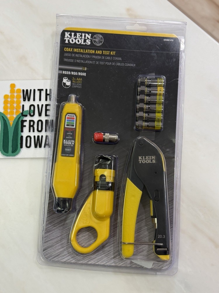 Klein Tools VDV002-818 Coax Cable Installation & Test Kit
