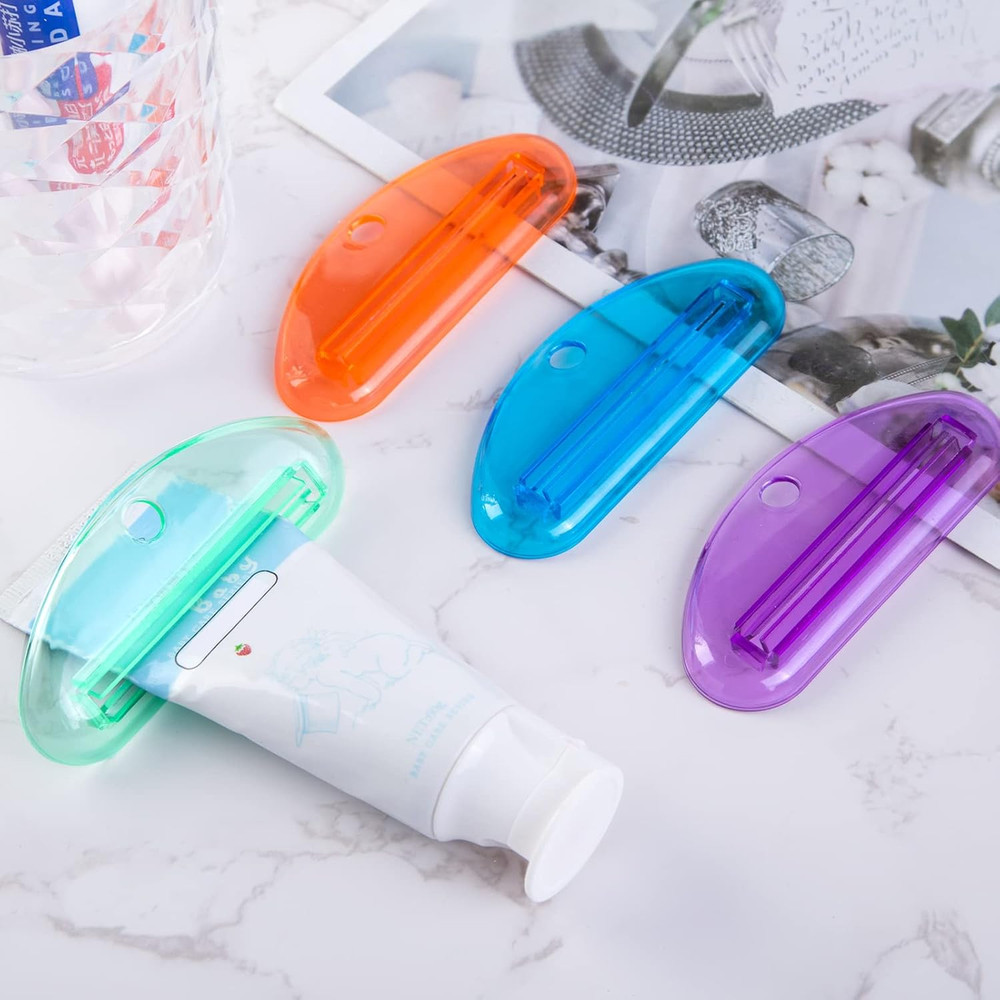 LOVEINUSA Toothpaste Tube Squeezer, 4PCS Toothpaste Squeezer Roller Tool for Bat