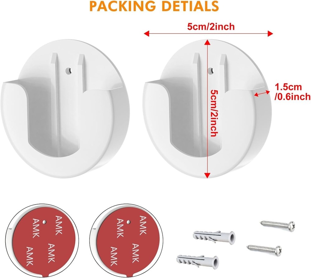 Adhesive Wall Mount for Ring Indoor Cam – Tool-Free Installation, 2 Pack