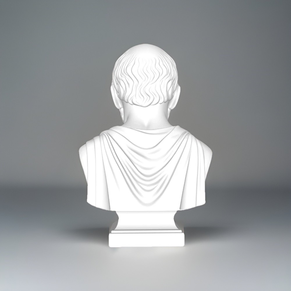 Aristotle Bust- 8 inches- White