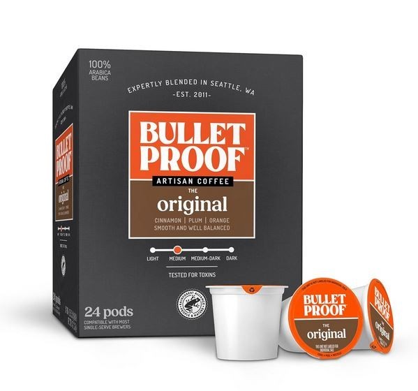 Bulletproof Original Medium-Roast Single-Serve Coffee Pods 24 Count