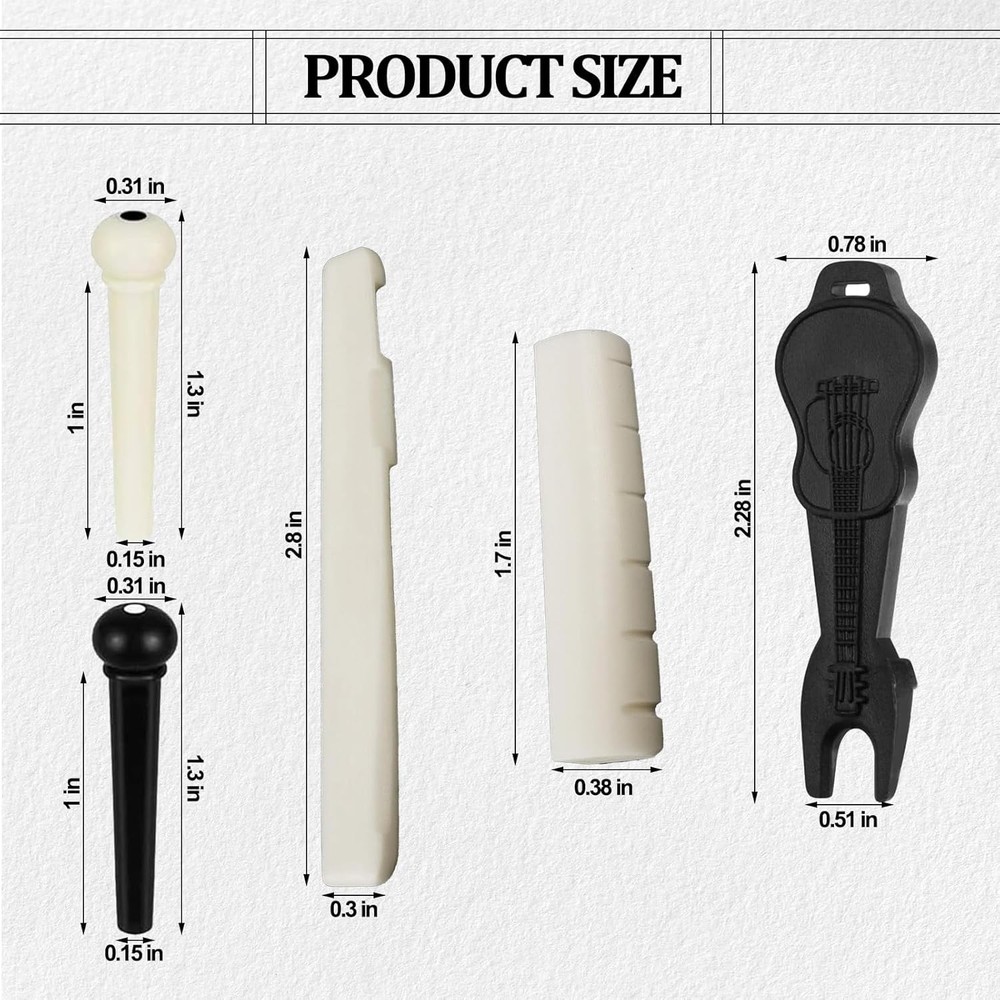 Acoustic Guitar Bridge Pins and Puller