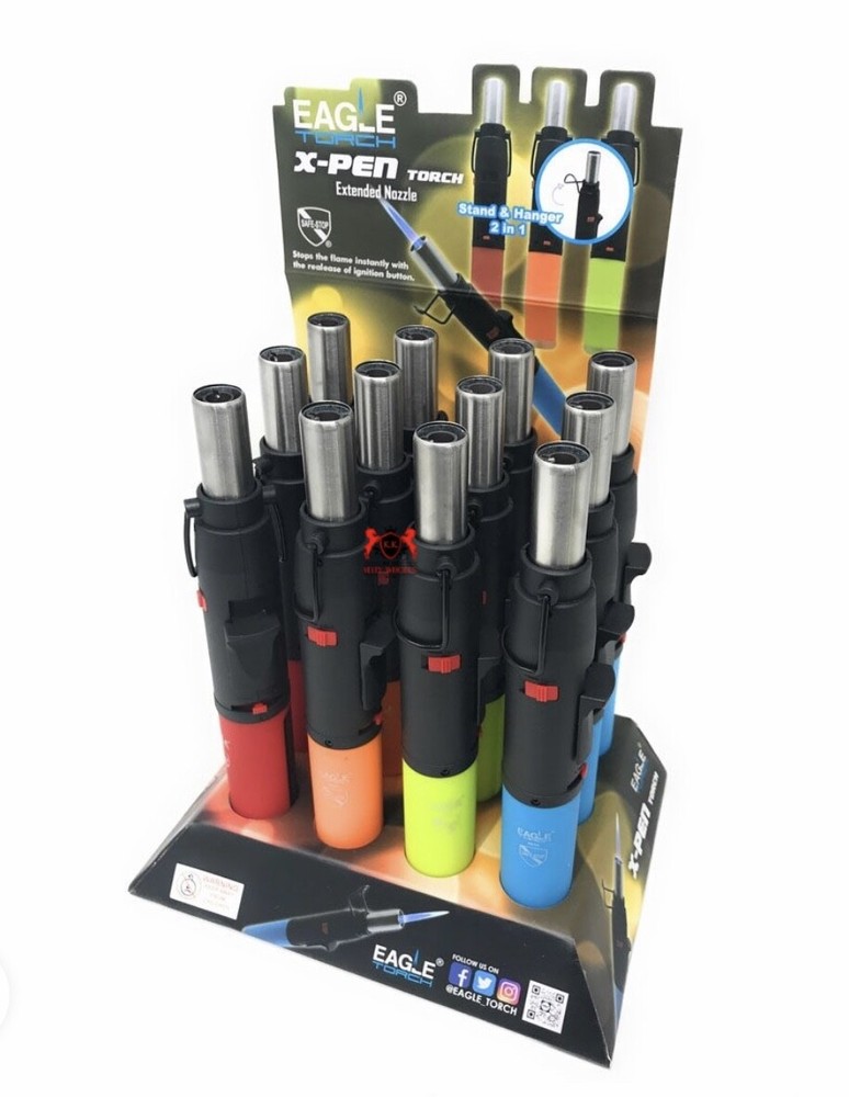 Eagle x-pen 2 Pack Eagle Torch Pen Gun Butane Refillable fluorescent color