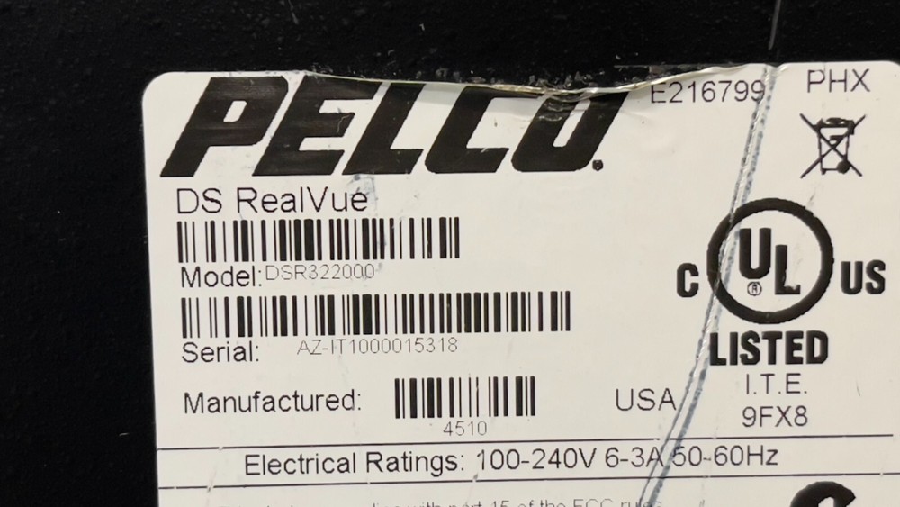 Pelco DSR322000 32 Input DS Realvue Xpress