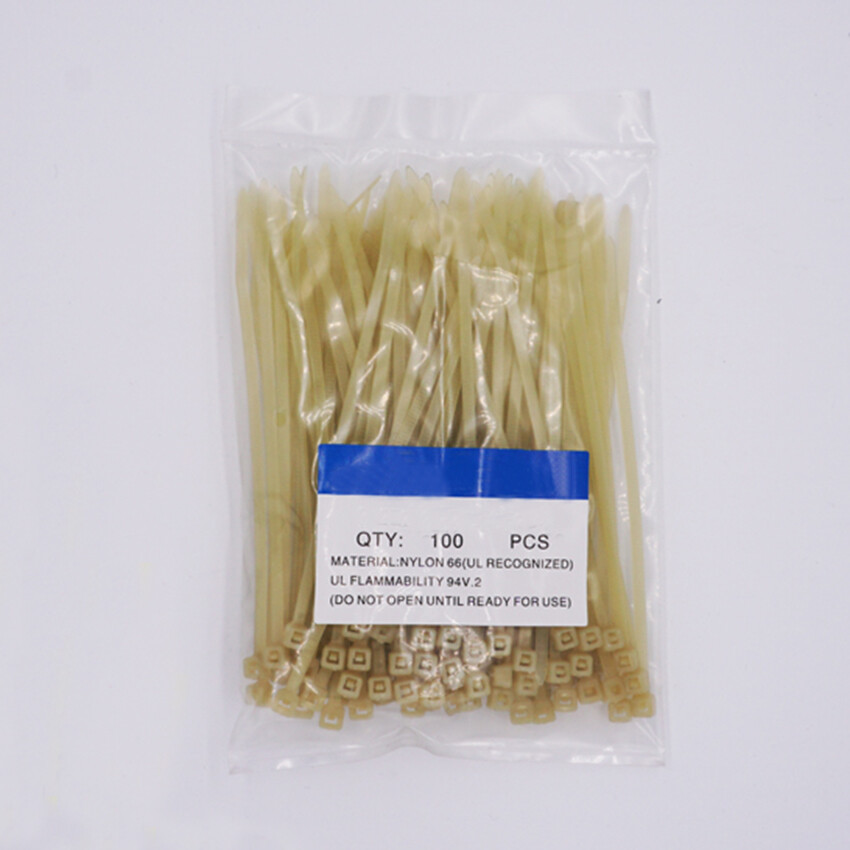 Self-locking Nylon Cable Ties Zip Wrap Bind Wire High Temp Resistance 2.5x100mm