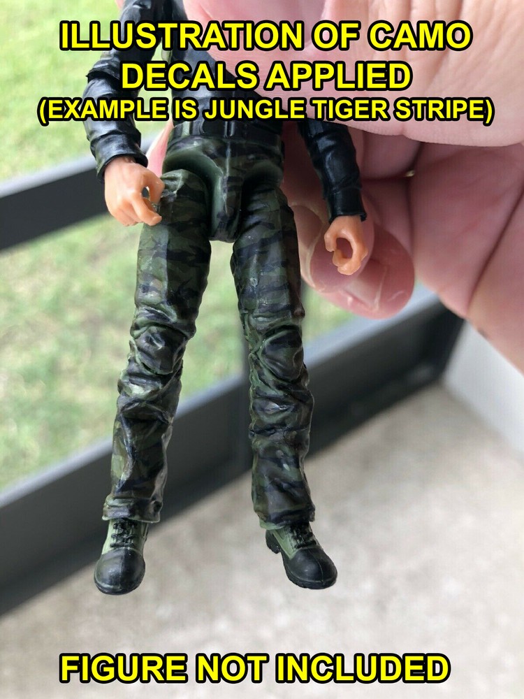Camouflage Multicam Pattern Waterslide Decals for 1/18 scale action figures