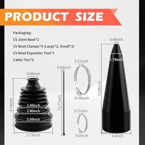 CV Boot Repair Kit Includes CVs Boot Expander Tool,Soft CV Axle Boots Repair