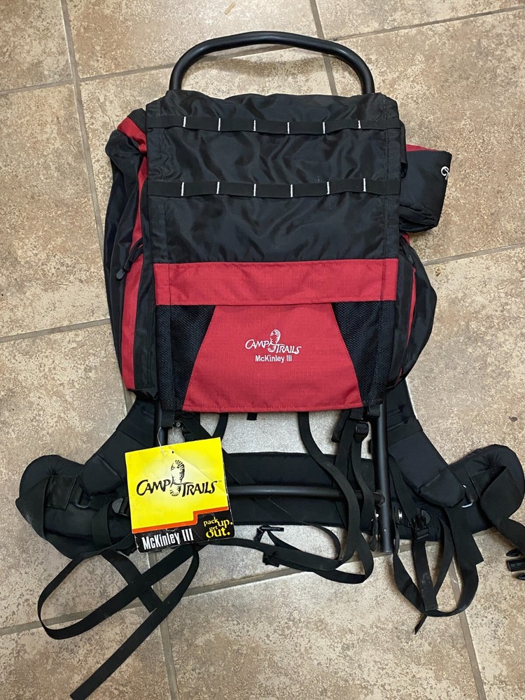 Camp Trails External Frame III Hiking Backpack - Red/Black