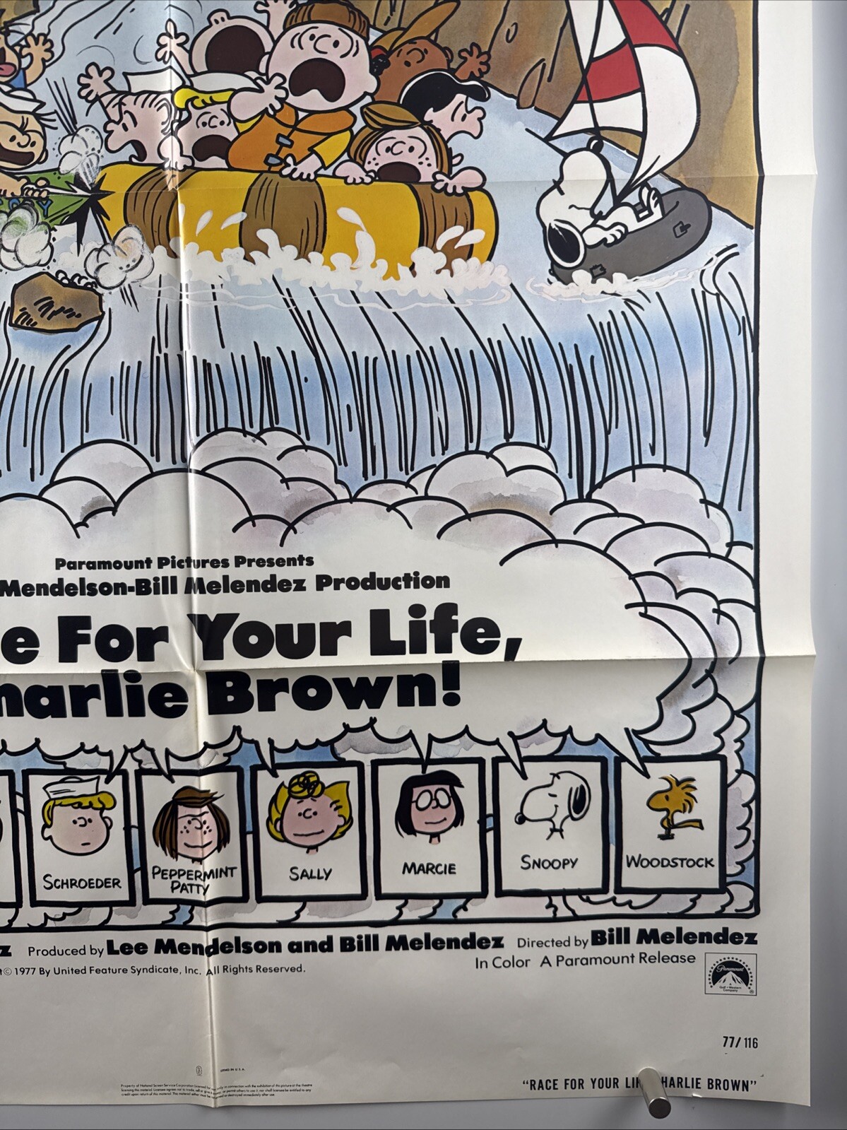 CHARLIE BROWN RACE FOR YOUR LIFE Movie Poster (VeryFine-) One Sheet 1977 24876