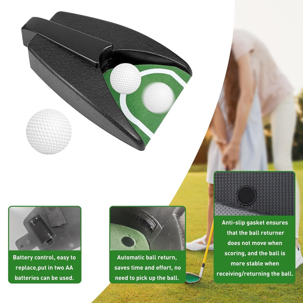Automatic Golf Ball Return Unit for Home, Office, Indoor Practice