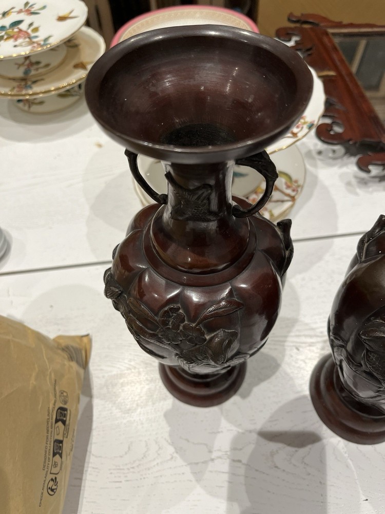 Antique Asian Copper Vases X 2