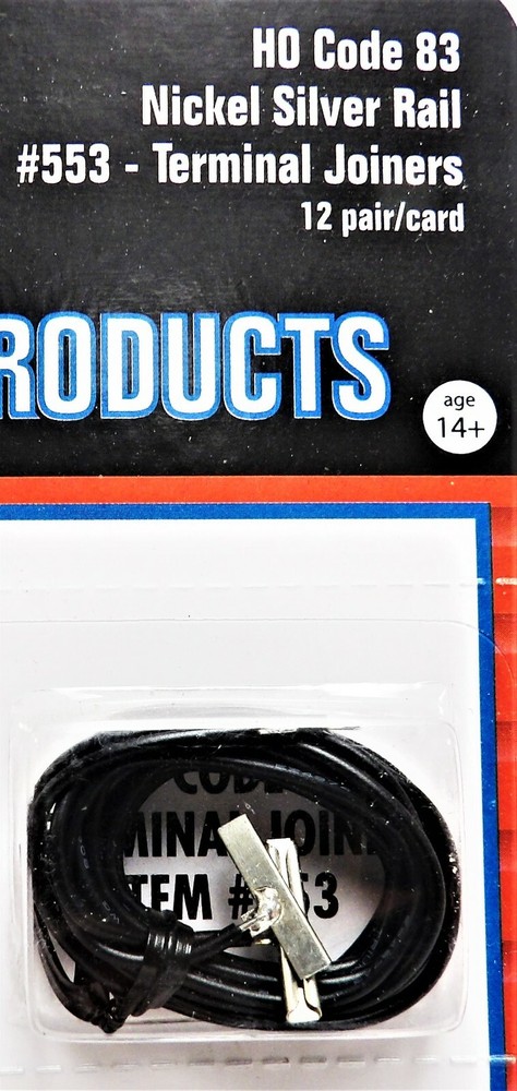 HO Scale Atlas 553 Code 83 Terminal Rail Joiners (1) pr.