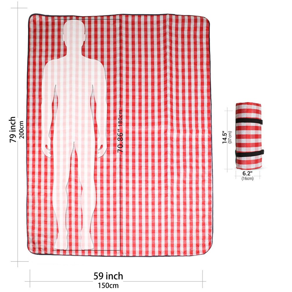 Extra Large Picnic Blanket Beach Mat with Sand-proof Backing Layer, Durable