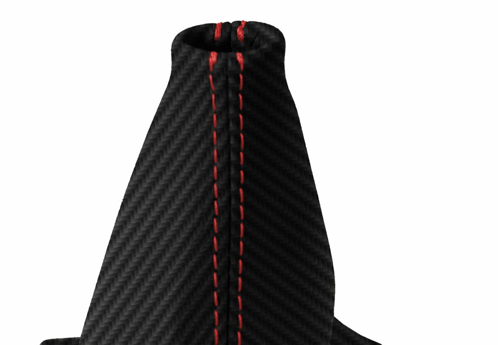 Automatic Shift Boot Cover Carbon Fiber for Kia Optima 2011-2015 Red Stitch