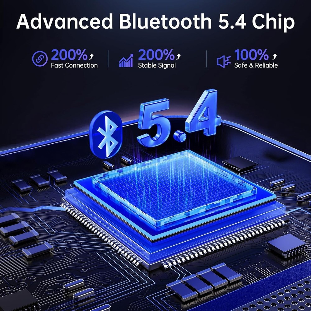 Bluetooth 5.4 Car Receiver - Noise Cancellation and Coiled Cable Design