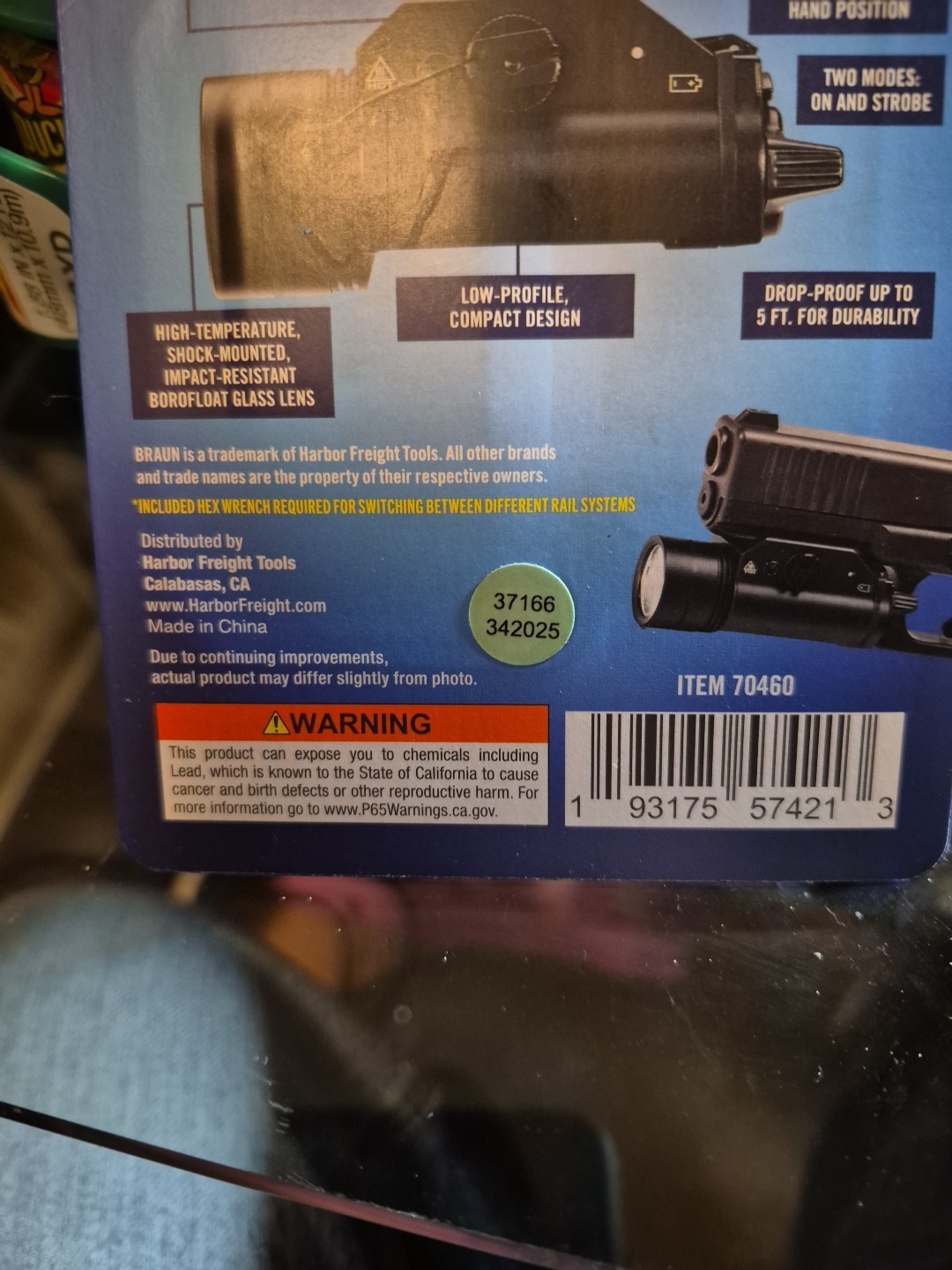 BRAUN 1000 LUMENS RAIL MOUNT LED LIGHT [70460] SEE PICTURES FOR SPECS