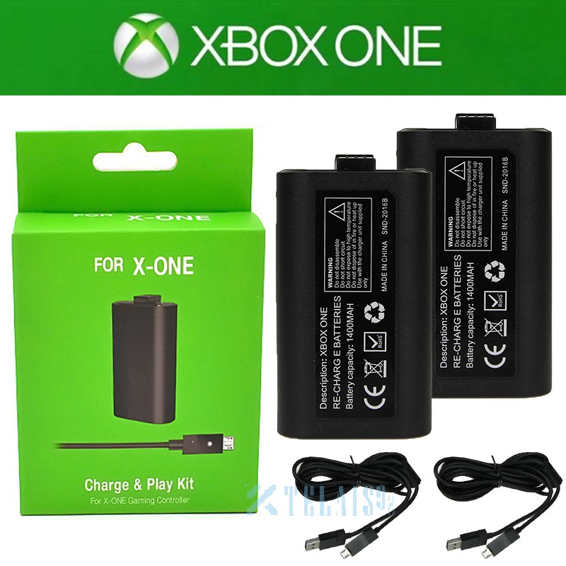 1/2x for Microsoft Xbox One Play & Charge Rechargeable Controller USB Cable Kit