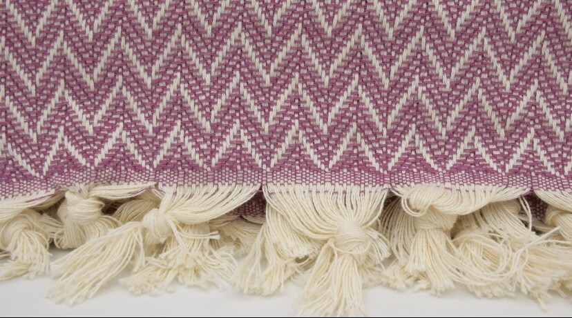 Pure Cotton Violet King Turkish Blanket