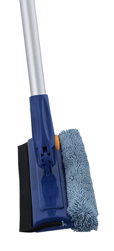 Superio Window Washer and Silicone Squeegee, Auto Easy Grip Extendable Handle