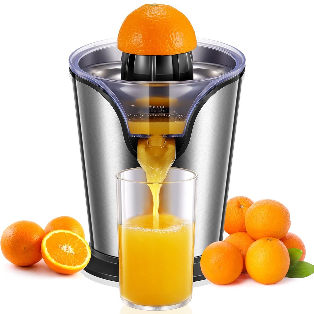FOHERE Orange Juicer Squeezer Electric Citrus with Two silver