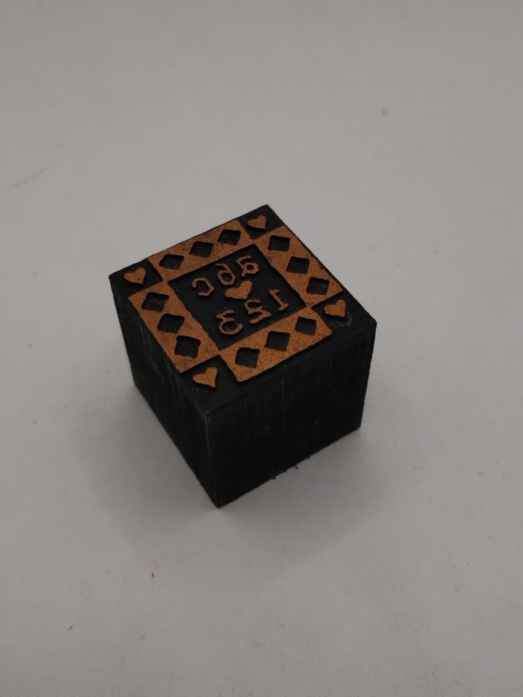 Printing Letterpress Printers Block 123 ABC