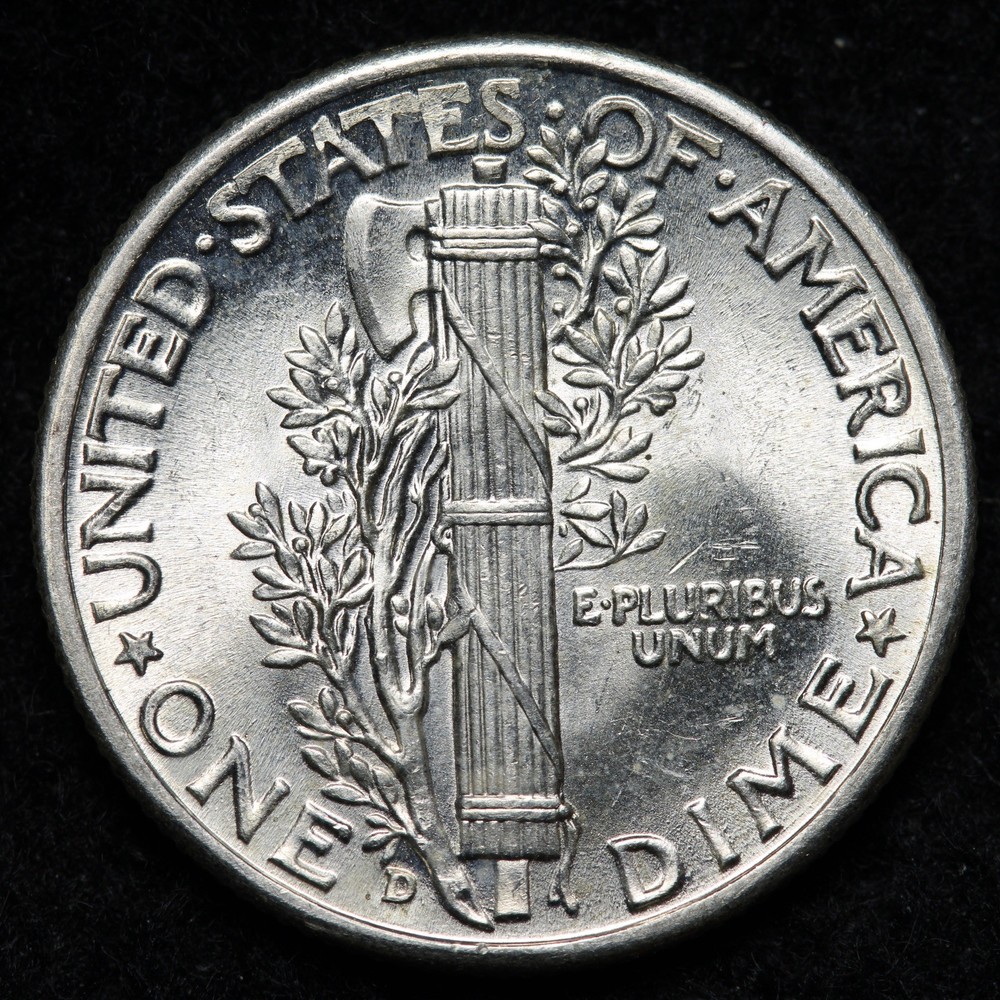 1943-D Mercury Silver Dime BU *UNCIRCULATED* MS E244 GWP