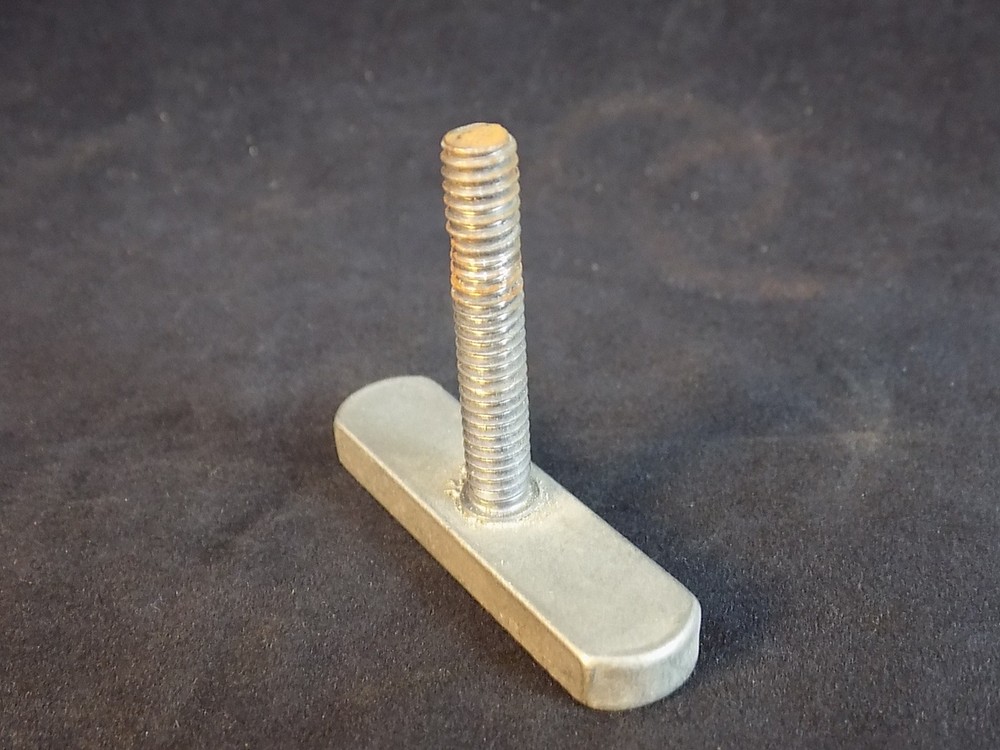 THREADED T HANDLE 1/4" Threaded Shaft T Shape 2" Long Base 1 3/4" T Solid Steel