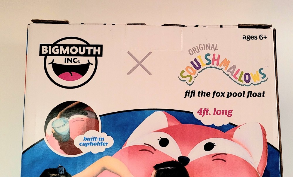 Fifi Fox Squishmallows River Float, pool~ Big Mouth 4 ft~ NIB Original