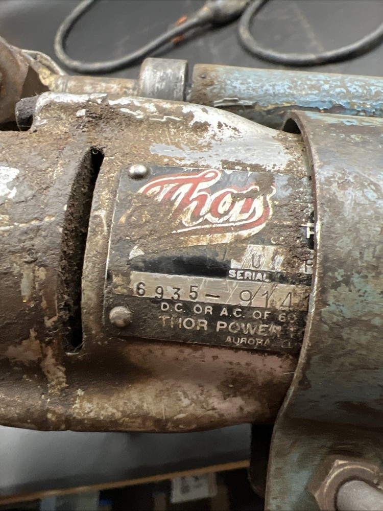 VM Vtg Thor Electric Drill Working Condition w Grinding Attachment
