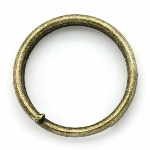 100 pcs Bronze Tone Split Double Loop Open Jump Rings – 8mm – 15 Gauge – 1.5mm
