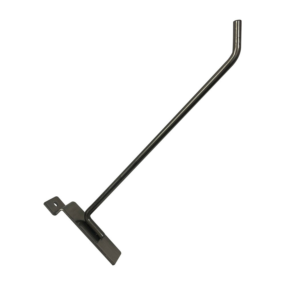 8" Raw Steel Slatwall Panel Hooks Display Hooks,Single Rod Hooks - Pack 2