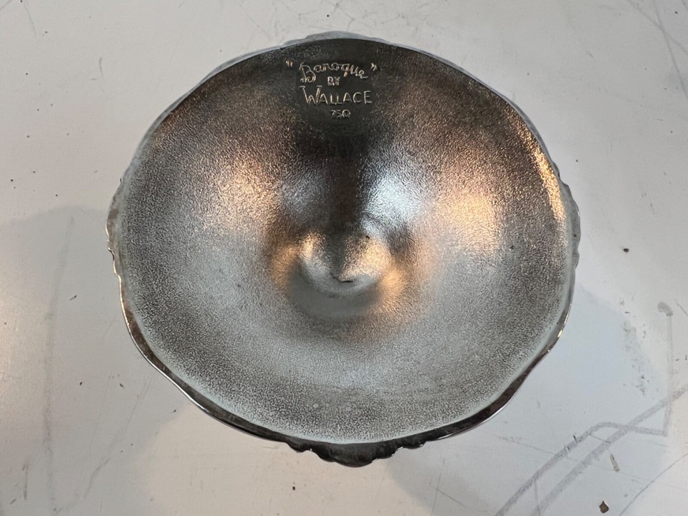 Vintage Wallace Baroque Pair of Silver Plate Candlesticks