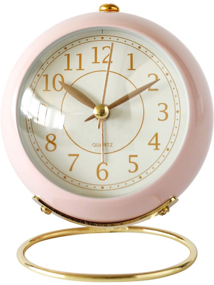 Small Tableclocks Classic Non-Ticking Tabletop Alarm Clock with Backlight, Ba...