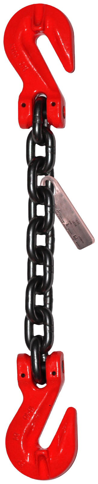5/16" Lifting Chain Sling 15 FT Tagged Made in USA Grade 80 Grab Hooks
