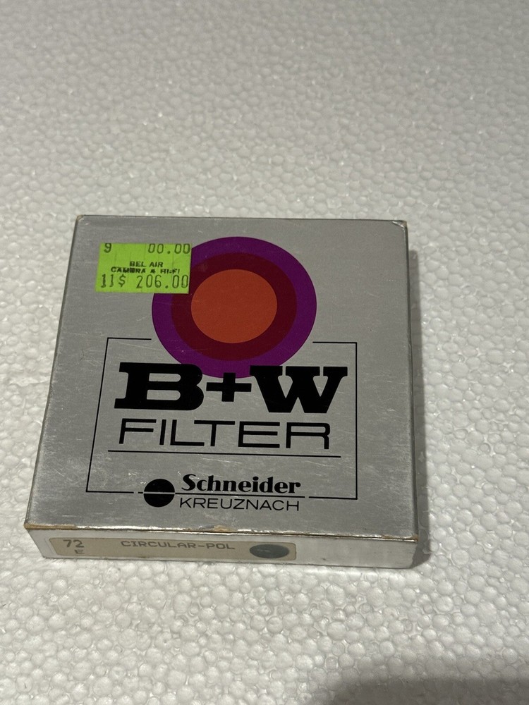 Schneider B+W 72mm Circular Polarizer 72E in case