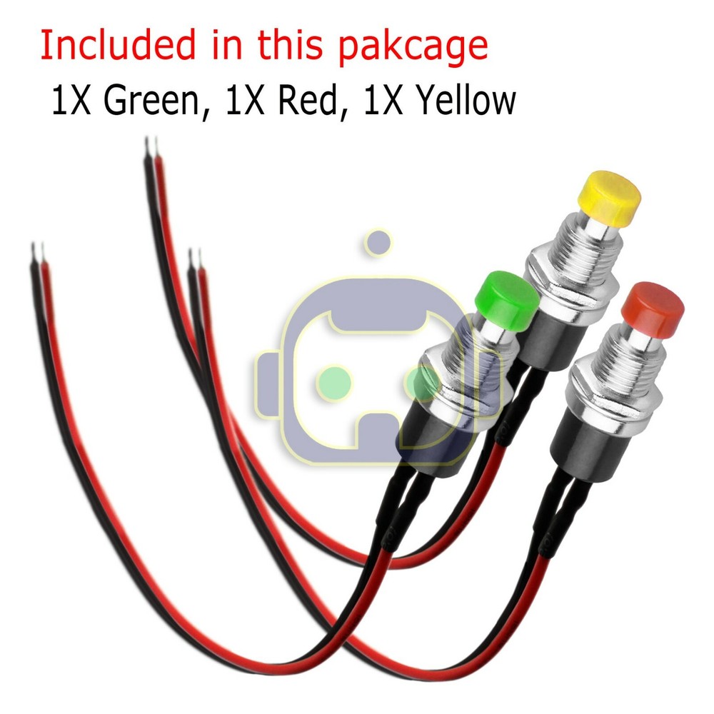 3PCS Micro Lockless Momentary On/Off Push Button 12V 5A Switch Tact Assortment