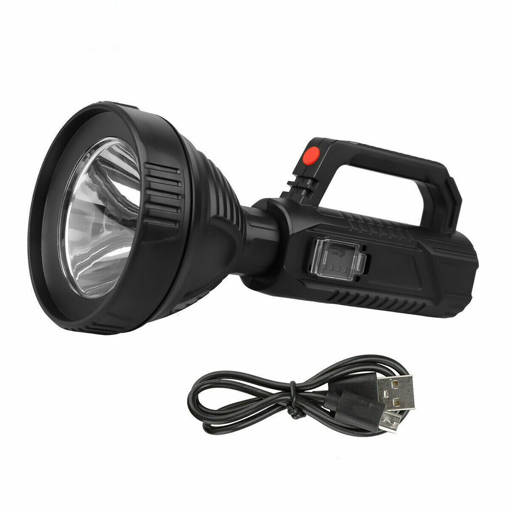 Rechargeable LED Searchlight Portable Super Bright Handheld Spotlight Flashlight