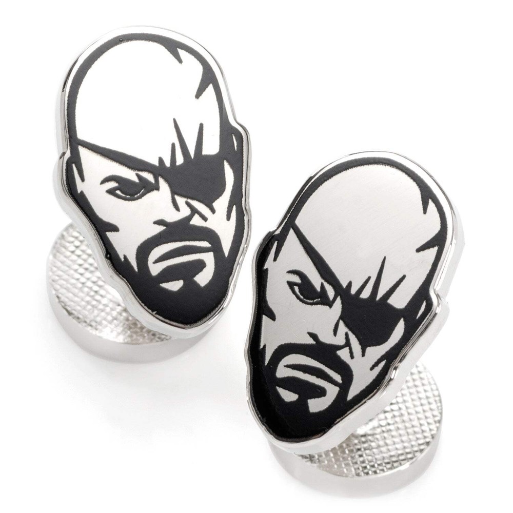 Marvel Nick Fury Silver Cufflinks