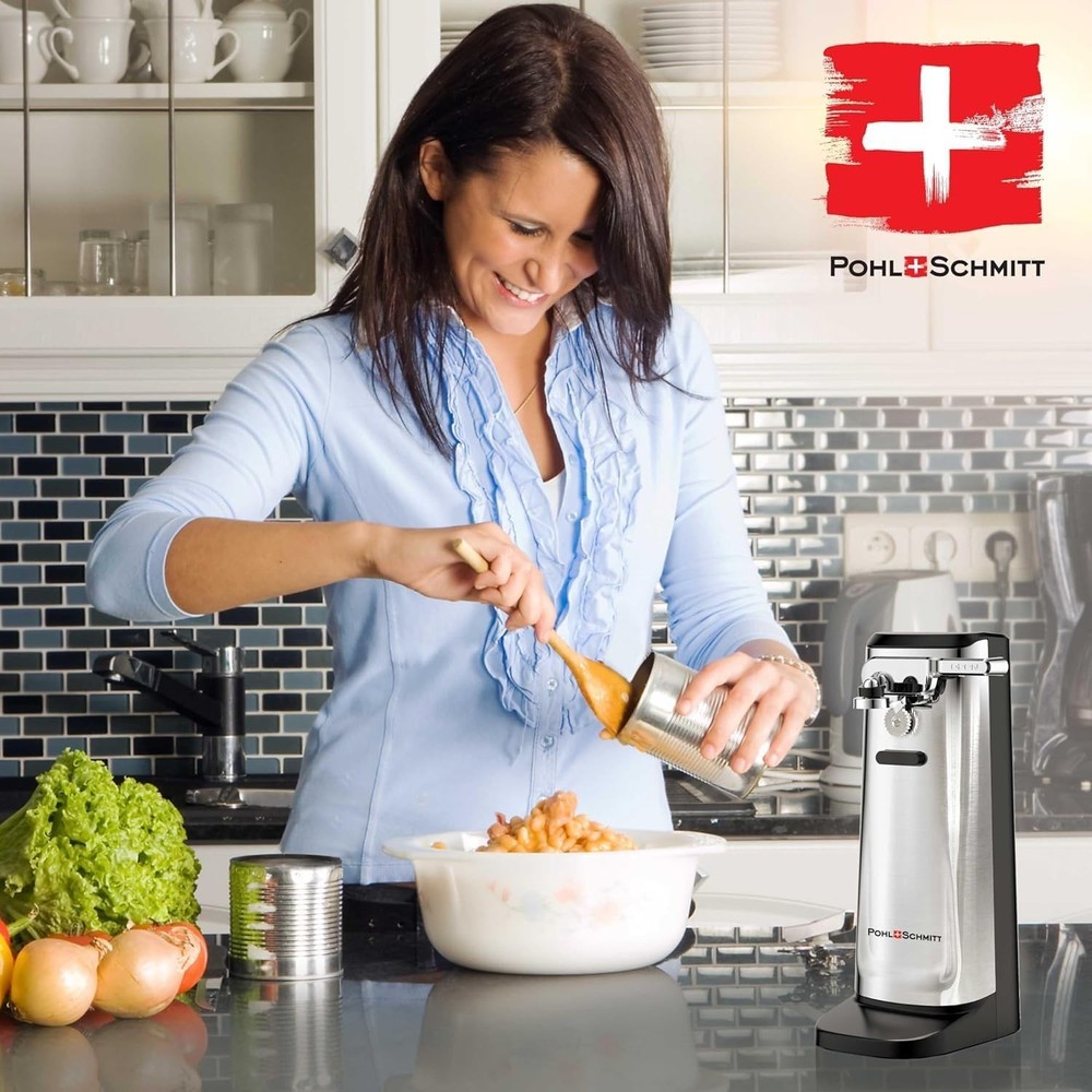 Electric Can Opener with Knife Sharpener – Effortless & Safe Kitchen Solution