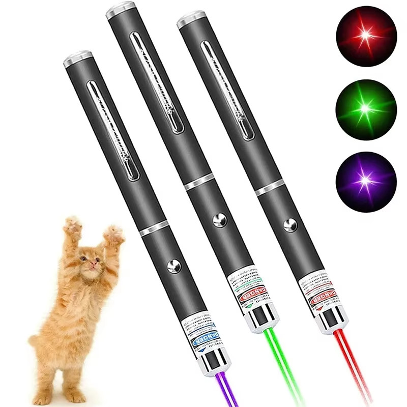 3pcs Laser Pointer Pens Red Green Blue Light Visible Beam Laser Pointer for Cats