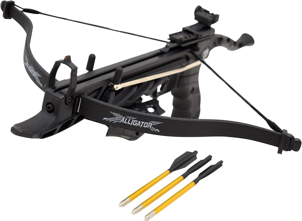 Cobra Tactical Self-Cocking 80lbs Crossbow with Arrows - Safely Ready for Action
