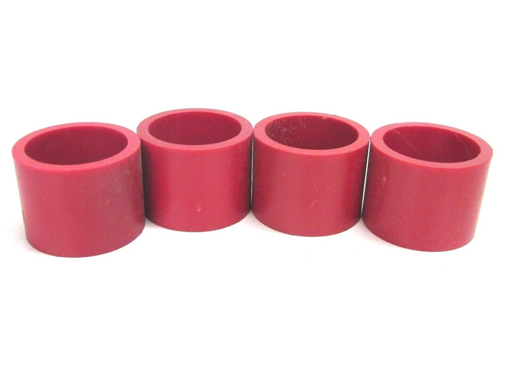 NEW! (4) RED PLASTIC ARBOR REDUCING BUSHING, 1"