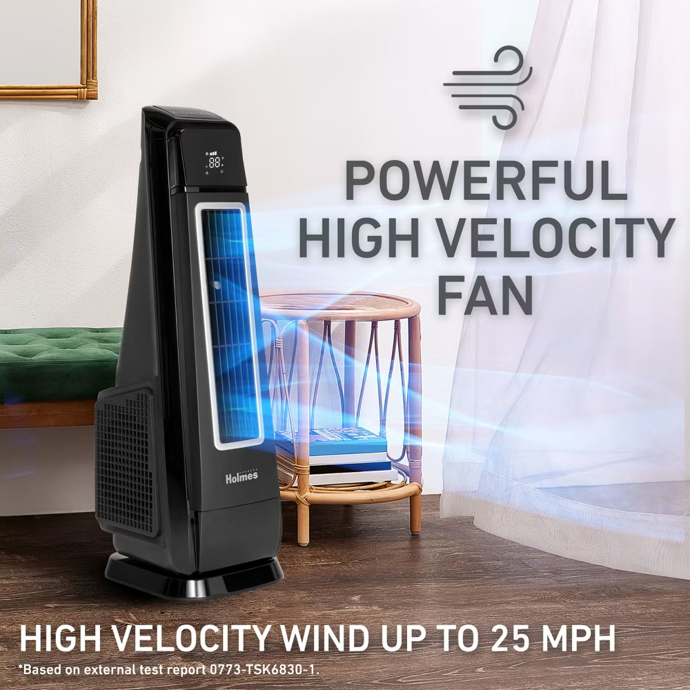 Holmes 30" Extreme Breeze High Velocity Blower Oscillating Tower Fan
