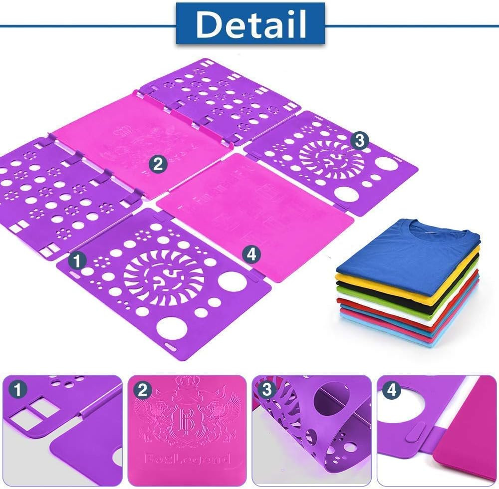 Boxlegend Version 3 Shirt Folding Board T Shirts Clothes Folder Durable Plastic
