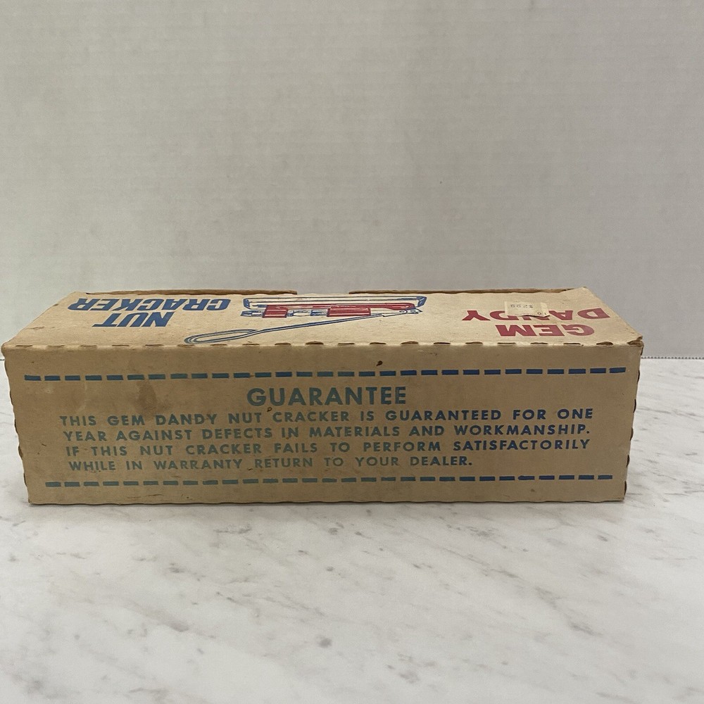 GEM DANDY NUT CRACKER SLIGHTLY USED IN BOX VINTAGE