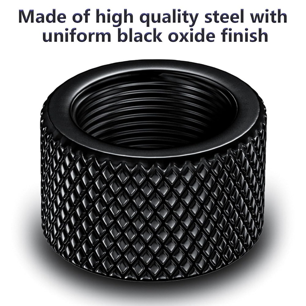 2 Pack Thread Protector 5/8X24 Steel Thread Adapters (Black)