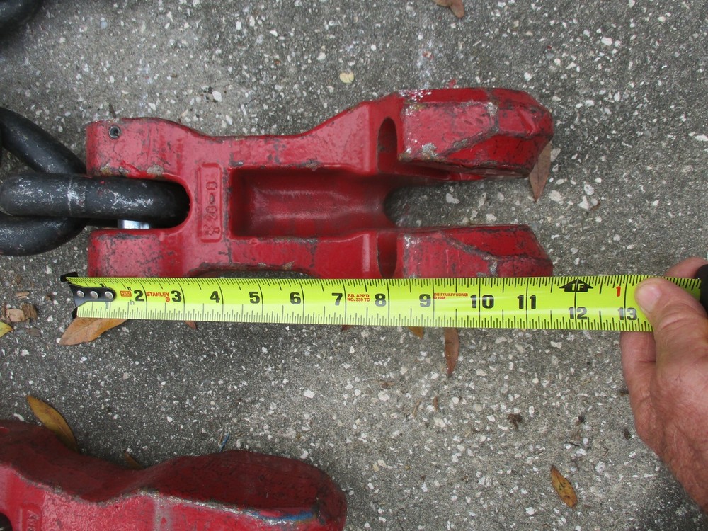 LB WLL-96" REACH TWO FALL SIZE 1"GRADE CRANE LIFTING CHAINS HOOKS COMPLETE SET