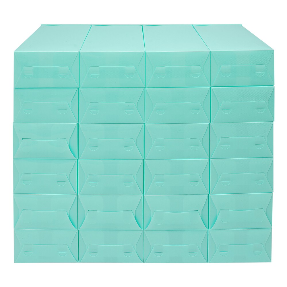 24 Pack Shoe Storage Boxes, Stackable Shoe Boxes, Shoe Storage Organizer NEW